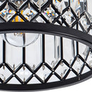 Contemporary semi flush mount crystal hall ceiling lights