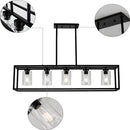 Farmhouse Chandeliers for Kitchen Island with Clear Glass Shade