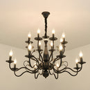 Flemish Style Ceiling Light Rustic Farmhouse Chandelier Lamp