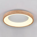 Flush Mount Ceiling Light Round Wooden LED Ceiling Lights