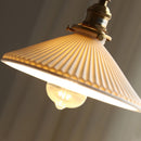 Modern Ceramics Retro Pleated Ceiling Pendant Light