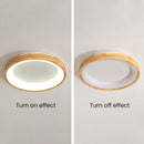 Disc Wood Minimalist LED Ceiling Light For Bedroom