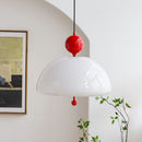 Modern Red Glass Simple Pendant Light For Living Room