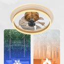 Modern Round Gold Ceiling Fan With Light