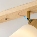 Modern Rotatable Wood Minimalism Decor Track Lighting For Hallway