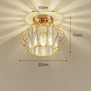 Luxurious Gold Crystal Hallway Ceiling Light