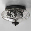 Modern Luxury Hammered Glass Flush Mount Ceiling Light for Entryway