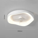 Modern Minimalism Iron White Design Ceiling Fan With Light