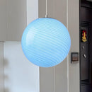 Art Deco Candy Pendant Light with Glass Shade