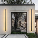 Modern Minimalist Black LED Linear Outdoor Wall Lamp