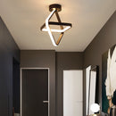 Modern Geometric Iron LED Ceiling Light for Hallway