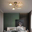 Multi Rings LED Gold and Black Bedroom Ceiling Light