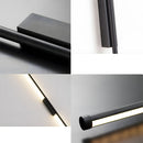 Black Long Strip LED Linear Wall Sconce for Living room Bedroom