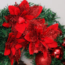 Refined Red Christmas Wreath Ornament With LED Christmas Lightings