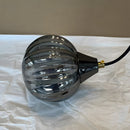 Modern Black Ribbed Glass Easy Fit Lamp Shade for Bedroom Living Room