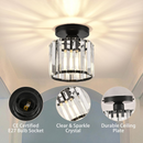 Hallway Crystal Circle Flush Mount Ceiling Light