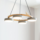 Modern Wood Bird Pendant Lights Creative LED Chandelier for Living Room, Dinning Area