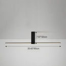 Modern Minimalist Aluminium LED Linear Semi Flush Mount Ceiling Light for Living Room Bedroom Hallway