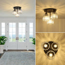 Crystal Semi Flush Ceiling Lights for Living Room, Hallway