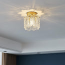 Luxurious Gold Glass Hallway Ceiling Light