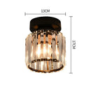 Set of 2 Crystal Hallway Semi Flush Mount Ceiling Light