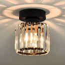 Hallway Crystal Circle Flush Mount Ceiling Light