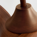 Wood Simple Flush Ceiling Fan With LED Light And Remote