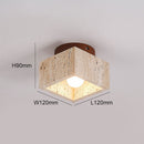Wood Simplicity Cylindrical Hallway Ceiling Light