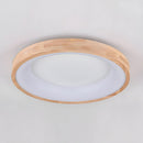 Flush Mount Ceiling Light Round Wooden LED Ceiling Lights