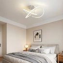 Modern LED Spiral Semi Flush Mount Ceiling Light for Living Room Hallway Kitchen