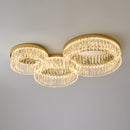 Modern Round Luxury Crystal Flush Ceiling Lights for Living Room