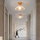 Conical Simple Glass Hallway Clear Ceiling Lights
