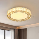 Luxury K9 Crystal Flush Mount Ceiling Light Fixture Compatible with Bedroom Living Room Kitchen