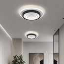Acrylic LED Mini Ceiling Lights, black, 24cm, round, 3 Light Colors Changeable