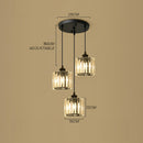 Modern Multi-Head Glass Kitchen Black Pendant Light