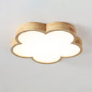 Wabi-Sabi Wood Flowers LED Ceiling Light For Bedroom