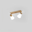Modern Rotatable Wood Minimalism Decor Track Lighting For Hallway