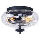 Modern Luxury Hammered Glass Flush Mount Ceiling Light for Entryway
