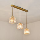 Simple Multi-Head Designer Crystal Kitchen Island Lamps