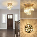 Crystal Semi Flush Ceiling Lights for Living Room, Hallway