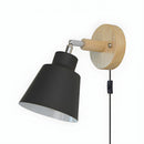 Simple Macaron Style Wood Bedroom Wall Light