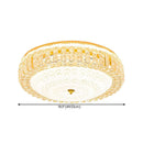 Modern Round Crystal Ceiling Light For Bedroom