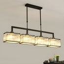Square Luxury Glass Dining Room Ceiling Light