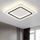 Simplistic Creative White Metal LED Bedroom Ceiling Light