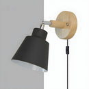 Simple Macaron Style Wood Bedroom Wall Light