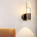 Clear Contemporary Cylinder Wall Lamp