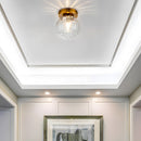 Modern Glass Globe Hallway Light Fixture for Porch Entryway