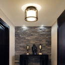 Retro Fabric Living Room Flush Mount Ceiling Lights