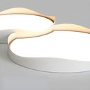 LED Bulbs White Flush Mount Ceiling Light