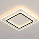 Simplistic Creative White Metal LED Bedroom Ceiling Light
